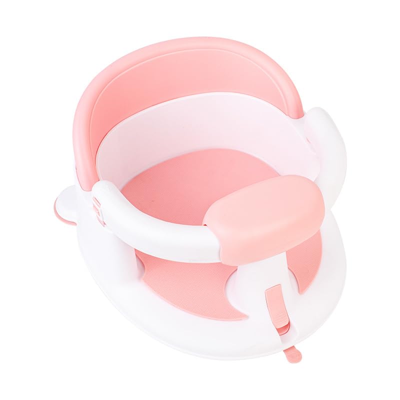 JWPEHOE bath seat with suction cups securing to smooth tub surface