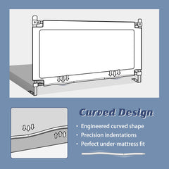 JWPEHOE adjustable-settings bed rail shows 28-height versatility for thick mattresses