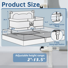 JWPEHOE bedside sleeper with adjustable side rail for easy baby access.