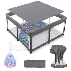 JWPEHOE foldable playpen setup demonstrates quick assembly for on-the-go families.