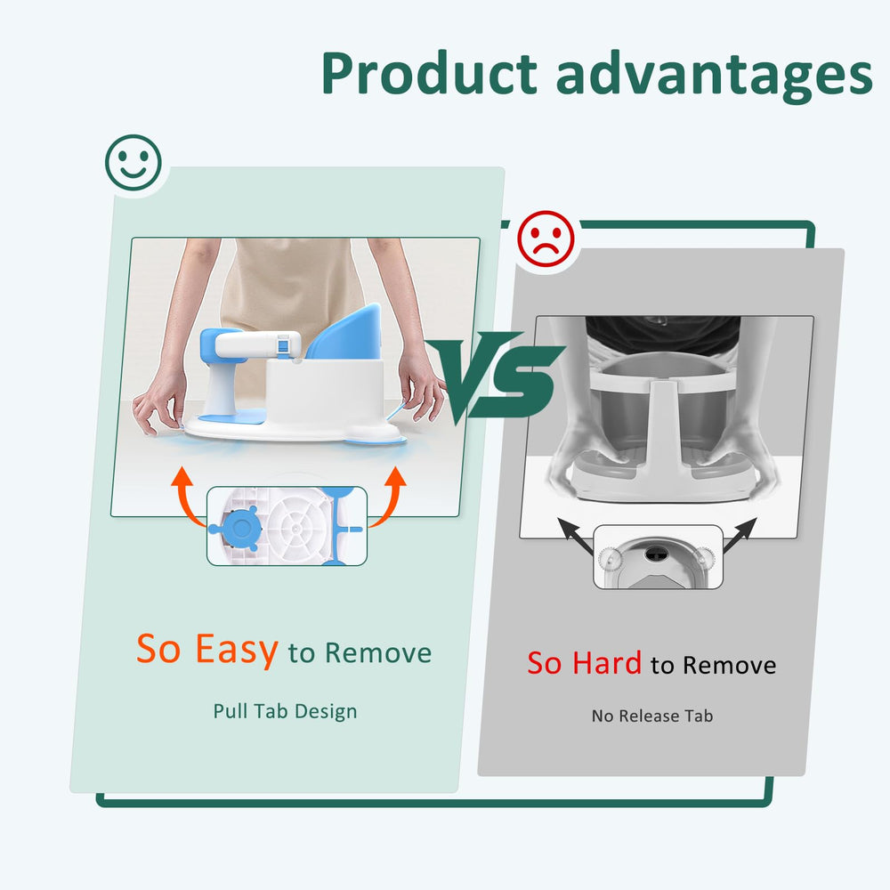 JWPEHOE portable bath seat with easy-clean design fits most tubs