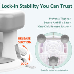 JWPEHOE portable bath seat fits most tubs and is easy to clean.