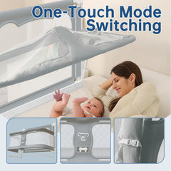JWPEHOE portable crib ready for quick assembly and use.