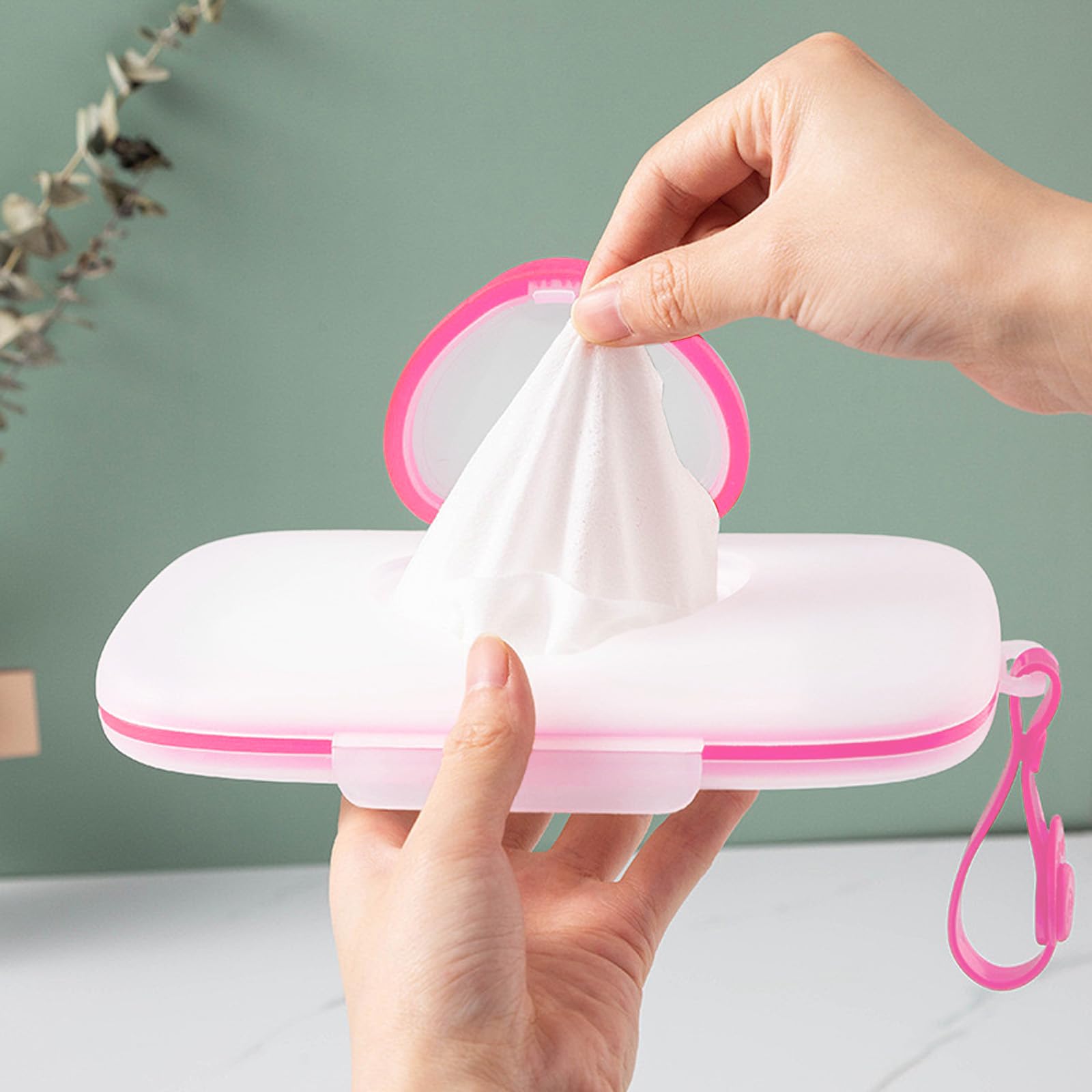 JWTIFOA wipes dispenser wide flip cap allows easy one-wipe access during changes.