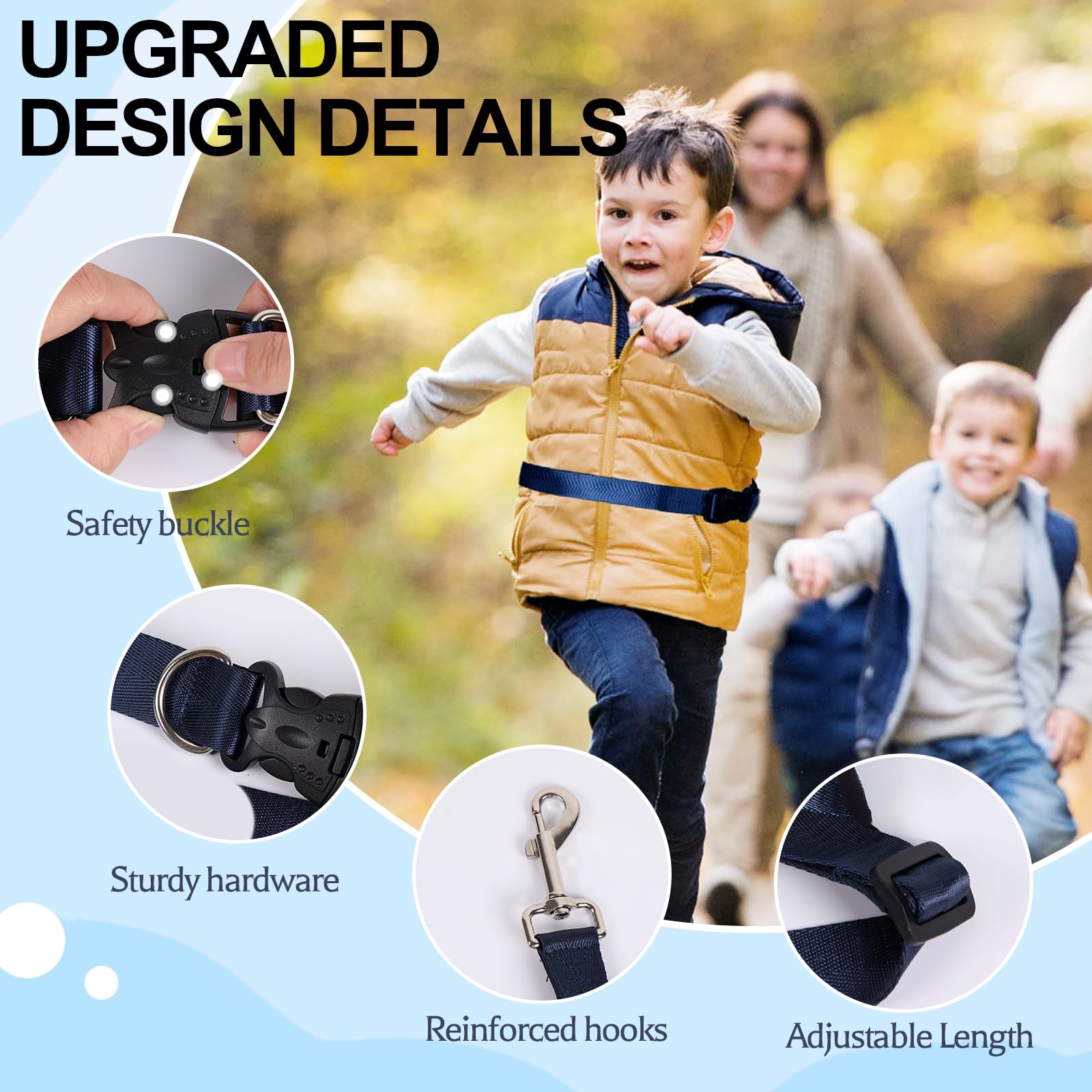 JXM adjustable tether length shows 3 to 6 feet of customizable space