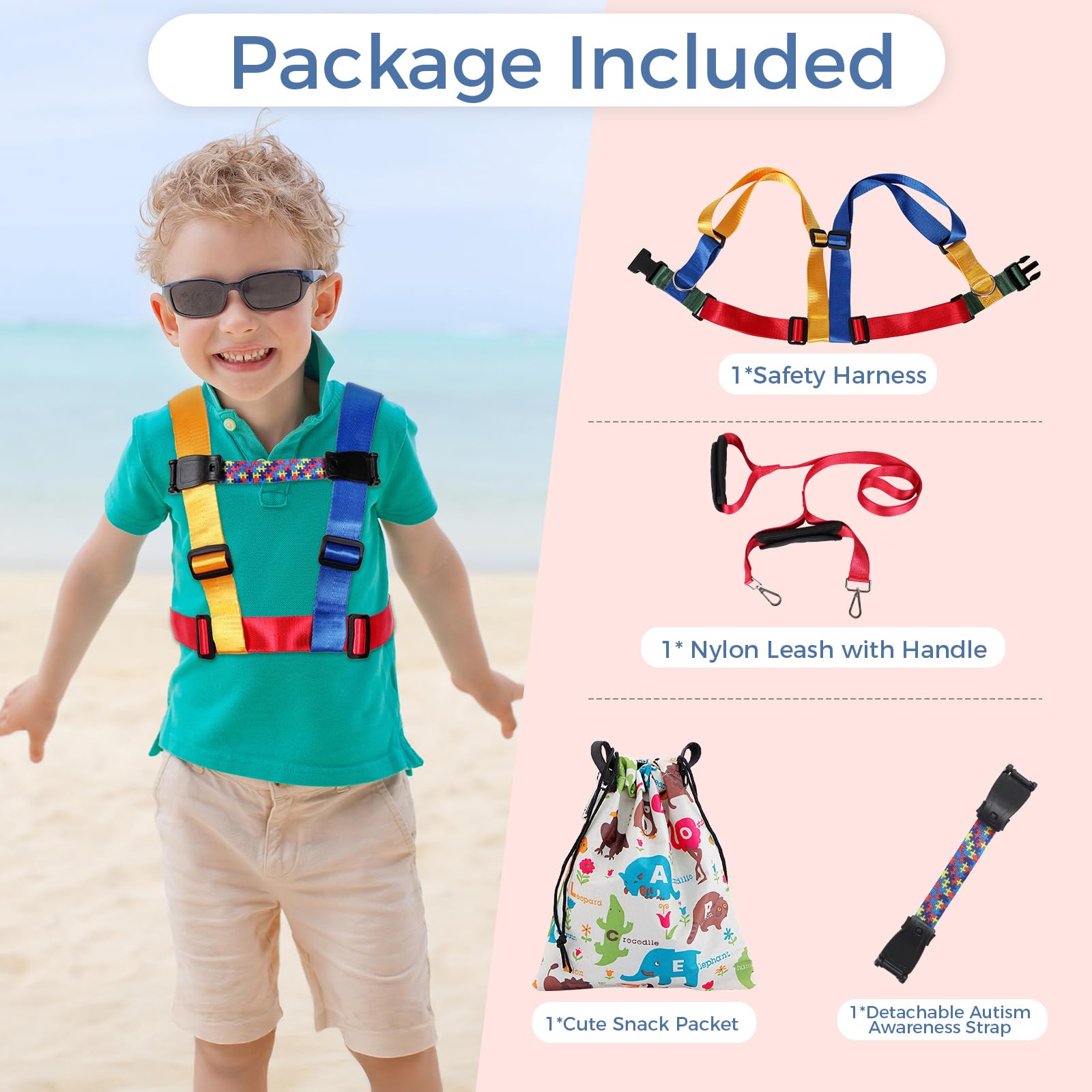 JXM safety harness in bright colors enhances outdoor visibility.