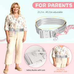 JXM harness bungee shock-absorb feature softens movement during playground exploration.