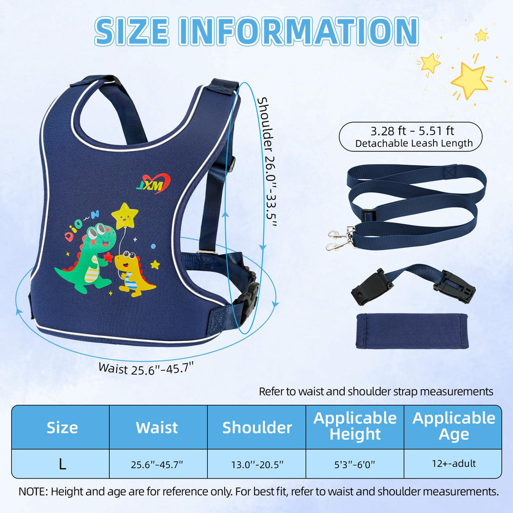 JXM safety walking harness breathable-materials ensures comfortable all-day wear.