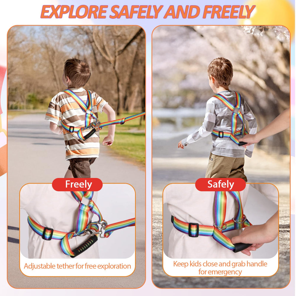 JXM harness closeup of durable materials and reinforced stitching for active play