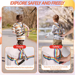 JXM harness closeup of durable materials and reinforced stitching for active play