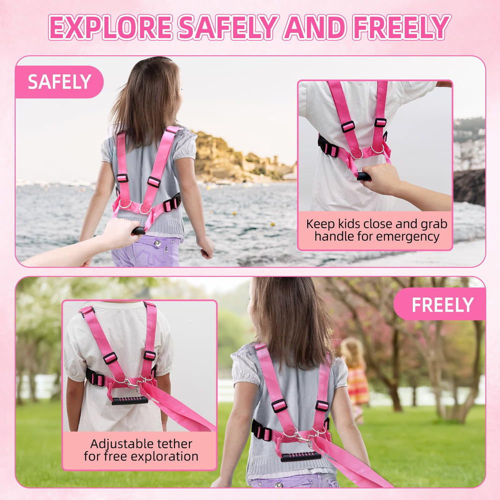 JXM safety harness reflective element patch boosts visibility during evening walks.