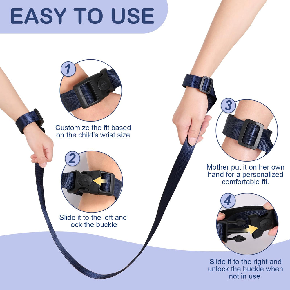 JXM Secure Wrist Leash adjustable tether extended for flexible distance during activities.