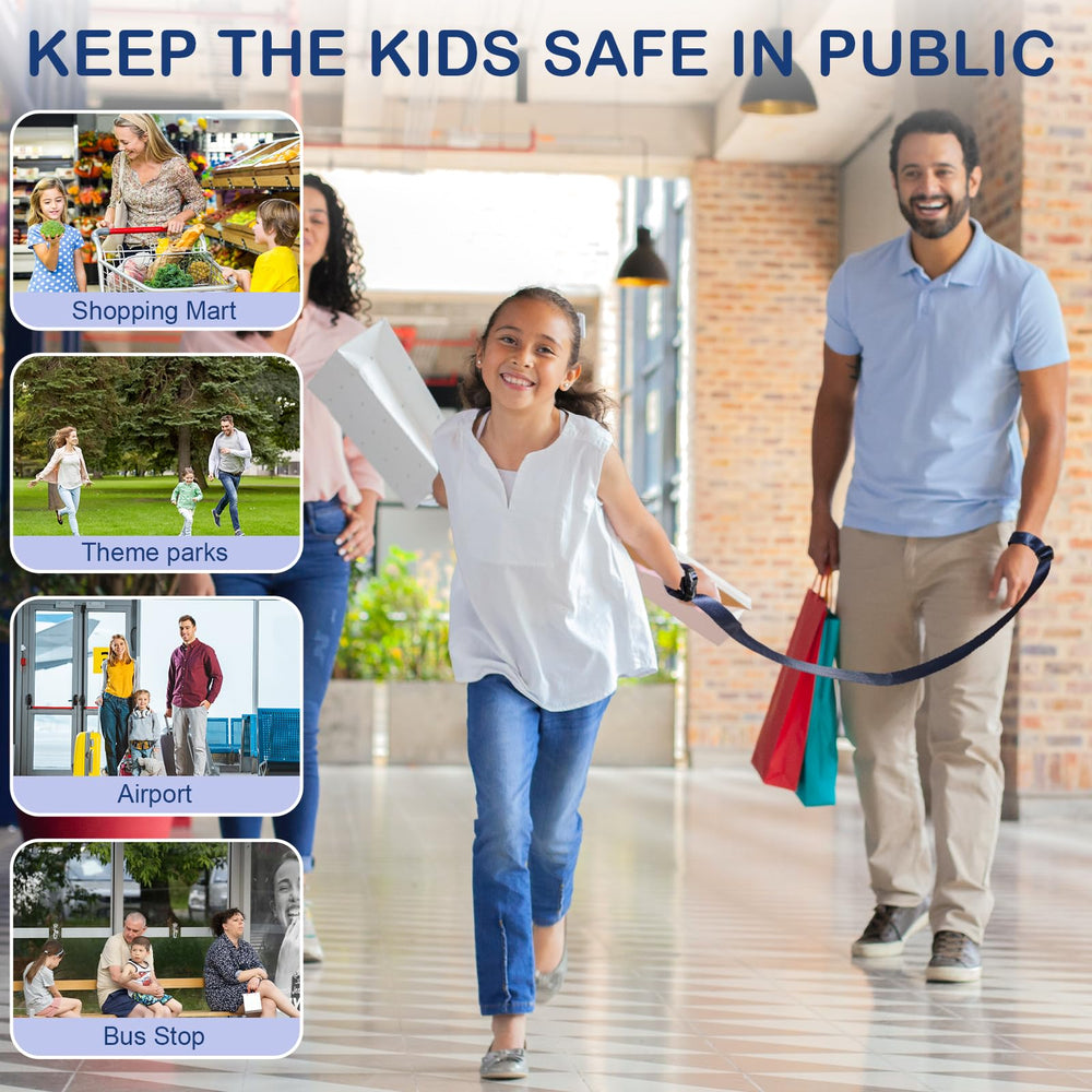 JXM Secure Wrist Leash usage at park or mall during outings.