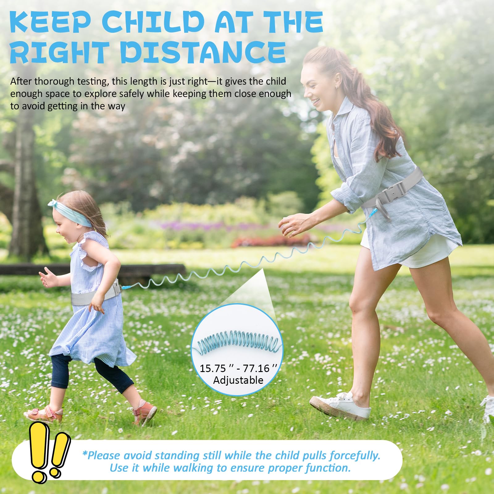 JXM Upgraded Child Waist-Harness Discreet Design reduces bulk during outings.