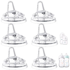 JXMYJR 6Pack sippy spout nipples shown with Philips Avent compatibility for easy bottle-to-cup transition