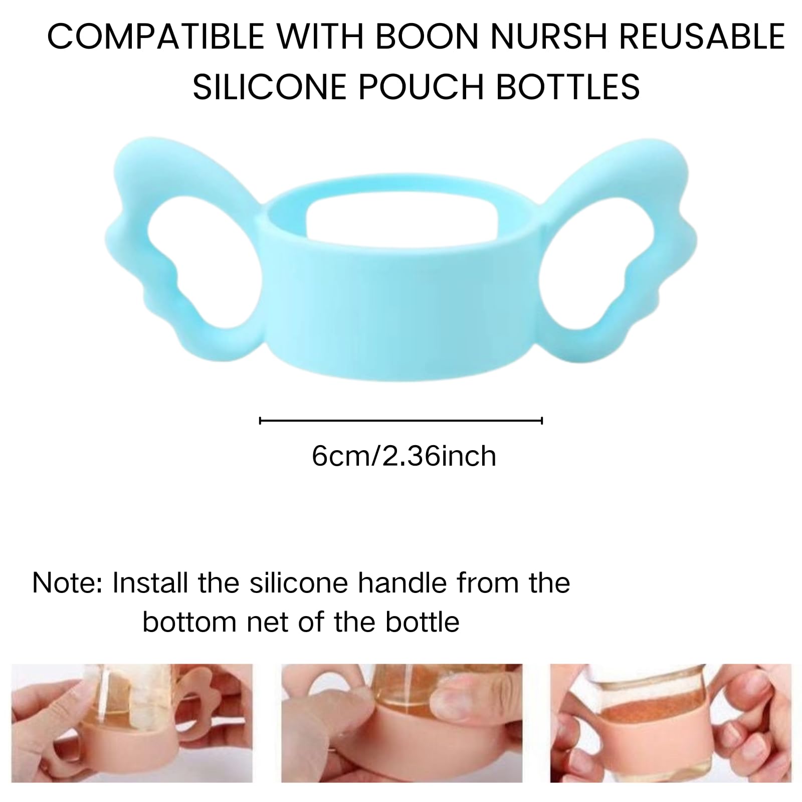 JXMYJR bottle handles quick-install demo on Boon Nursh bottle.