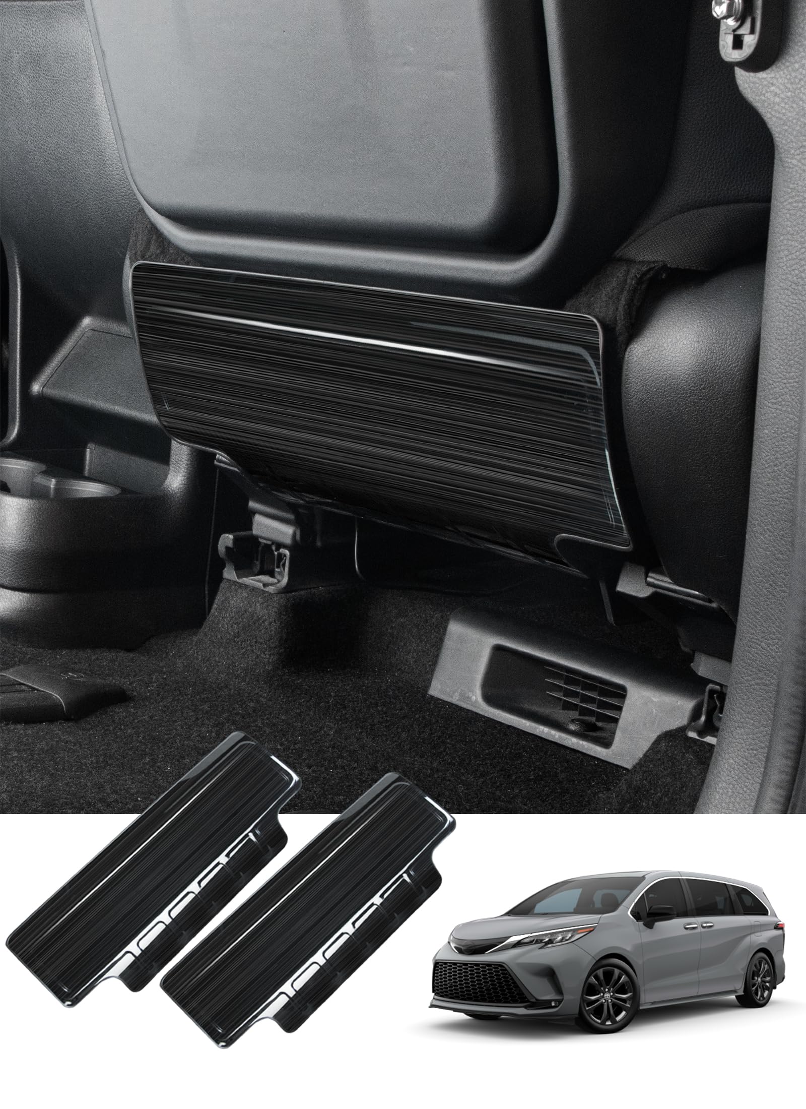 JYCDC seat back protector installed on Toyota Sienna 2026 guards against scuffs