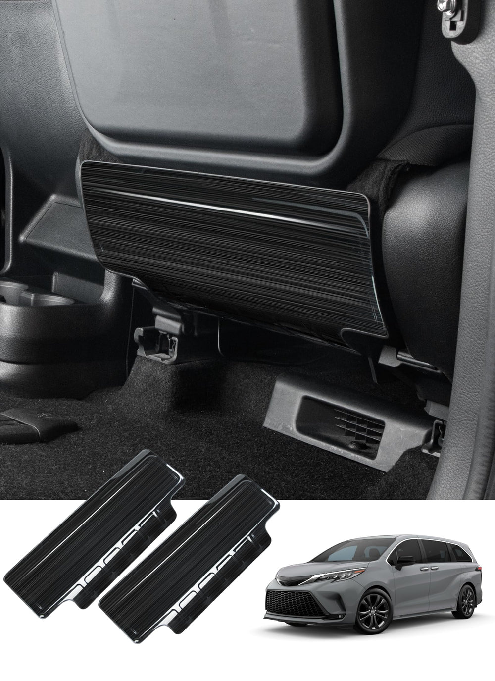 JYCDC seat back protector installed on Toyota Sienna 2026 guards against scuffs