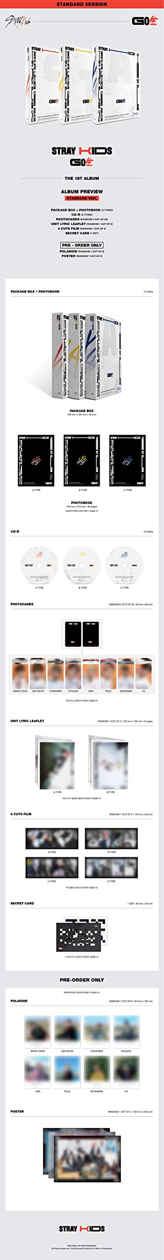 JYP Stray Kids Go生 A Version photo book open spread for immersive viewing