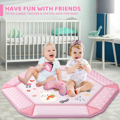 Jyusmile Pink Self-Discovery Mirror image emphasizes baby curiosity and recognition.