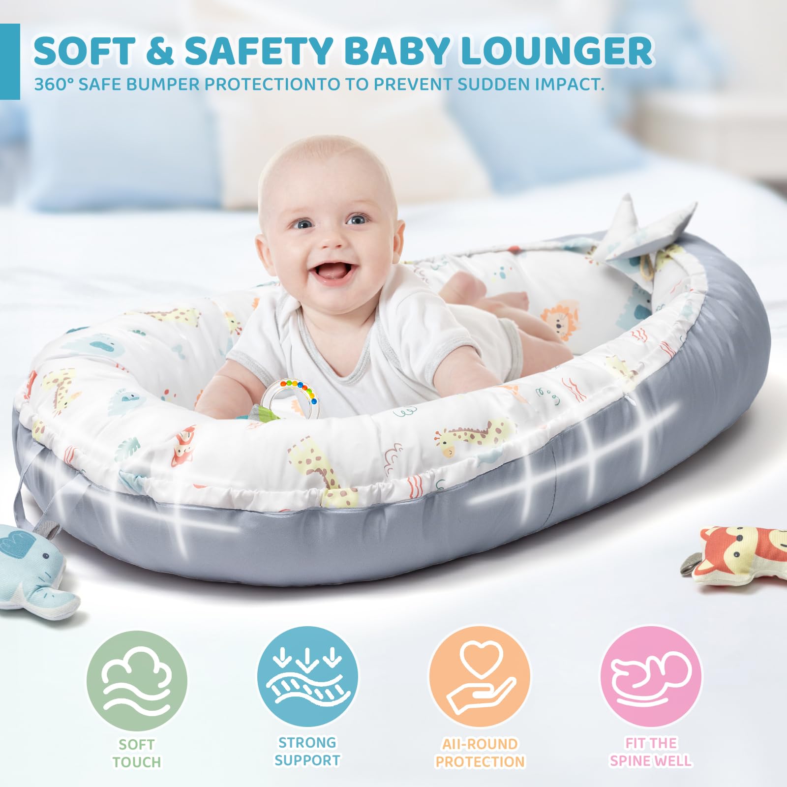 Jyusmile Play Mat includes cognitive cloth book to boost early recognition and memory.