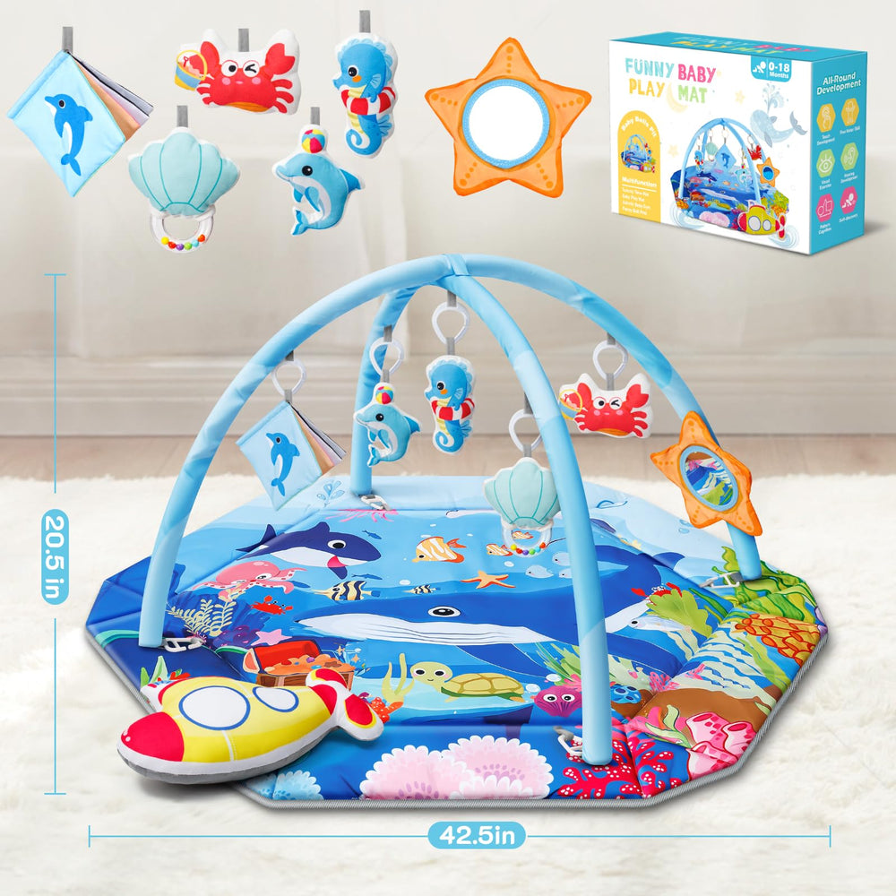 Jyusmile large soft playmat illustrating a safe, cushioned surface for tummy time