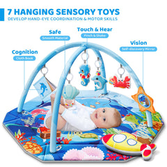 Jyusmile tummy-time boat mat showing ample space for neck and upper body strengthening