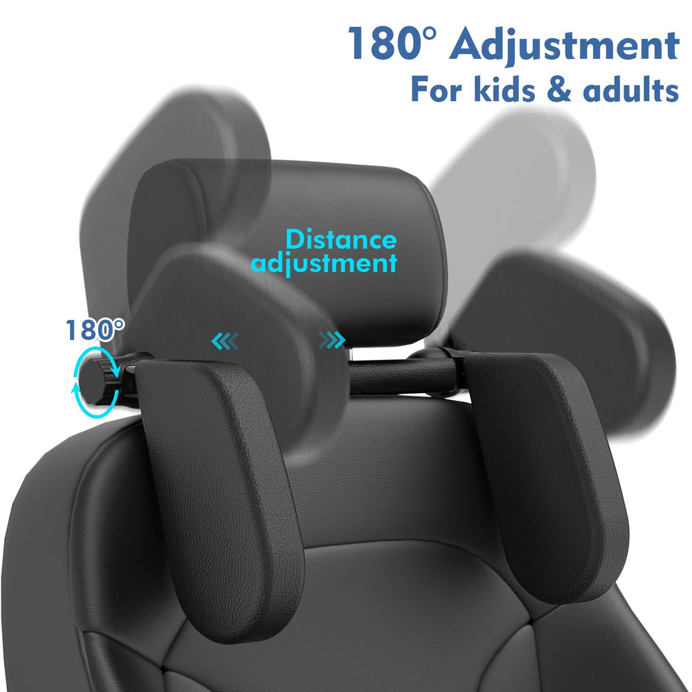 JZCreater headrest pillow installation guide shows screwdriver-free setup.