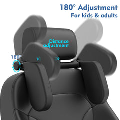 JZCreater headrest pillow installation guide shows screwdriver-free setup.