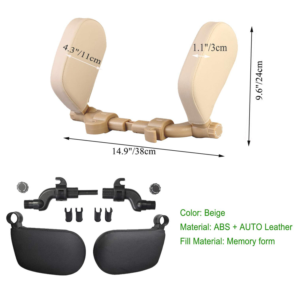 JZCreater car headrest pillow included-accessories ensure easy setup and support.