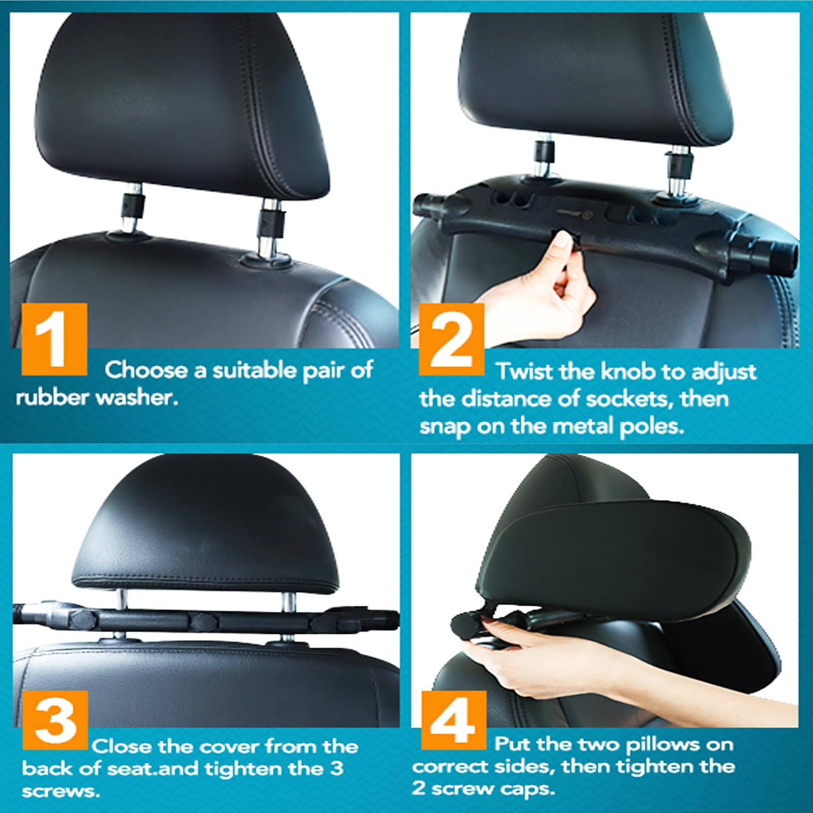 JZCreater space-saving design lifts to save rear-seat space when not in use.