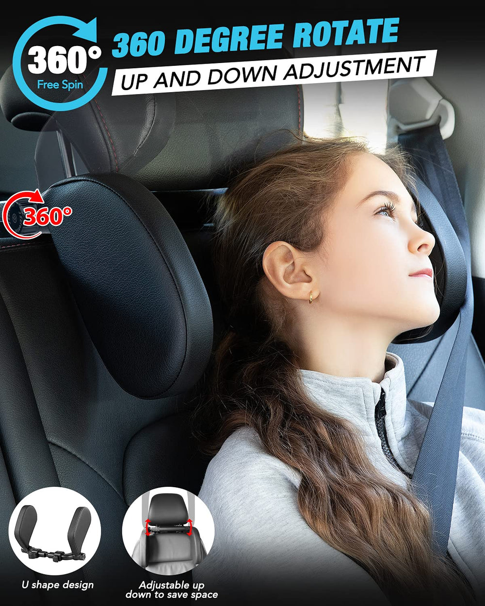 JZCreater headrest pillow easy-install in minutes with clear guidance.