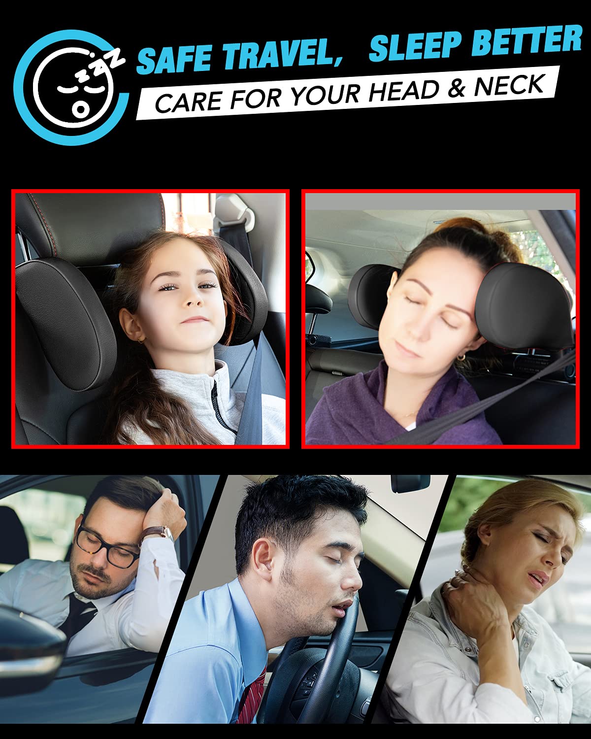 JZCreater headrest pillow passes safety testing for safer use.