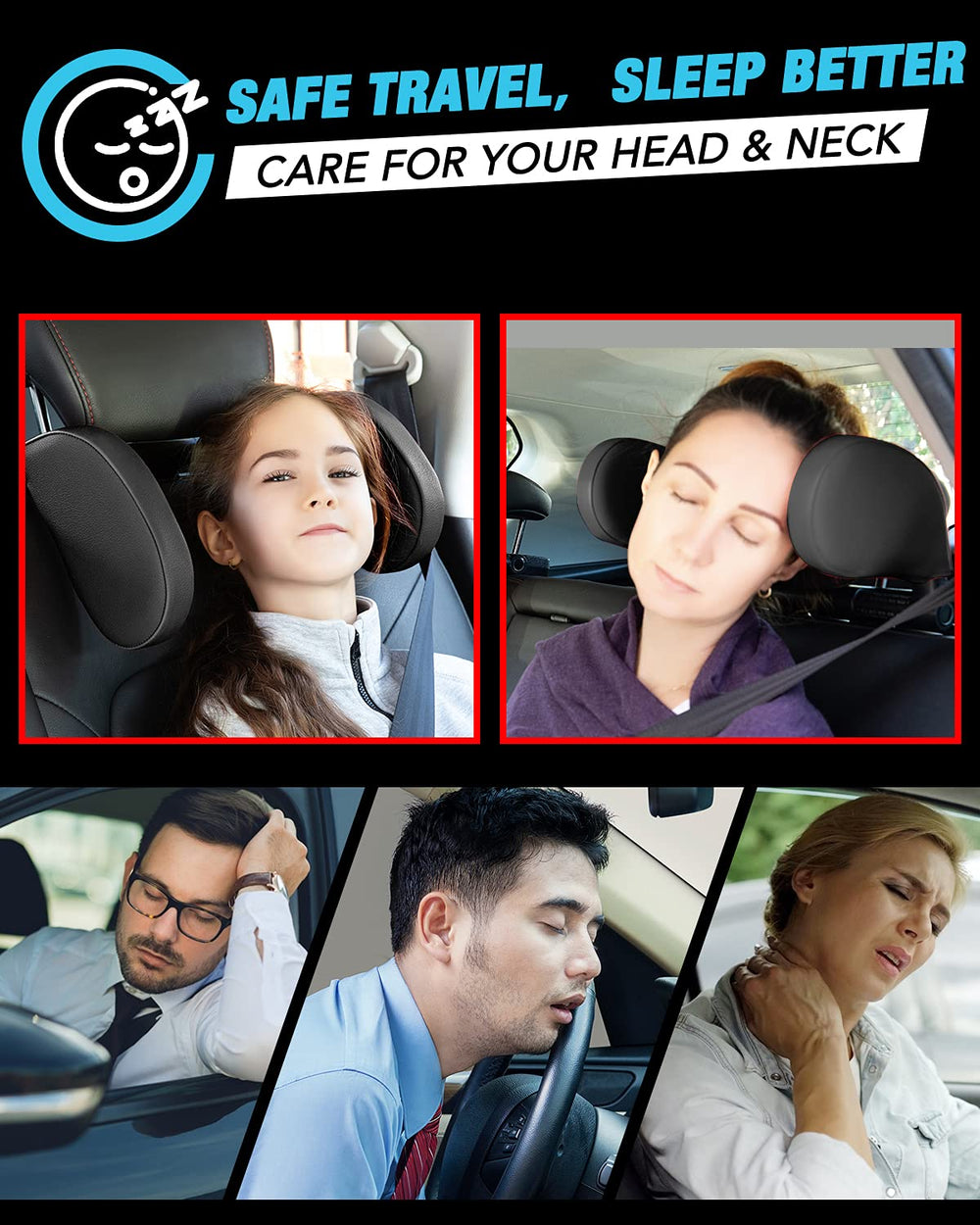 JZCreater headrest pillow passes safety testing for safer use.