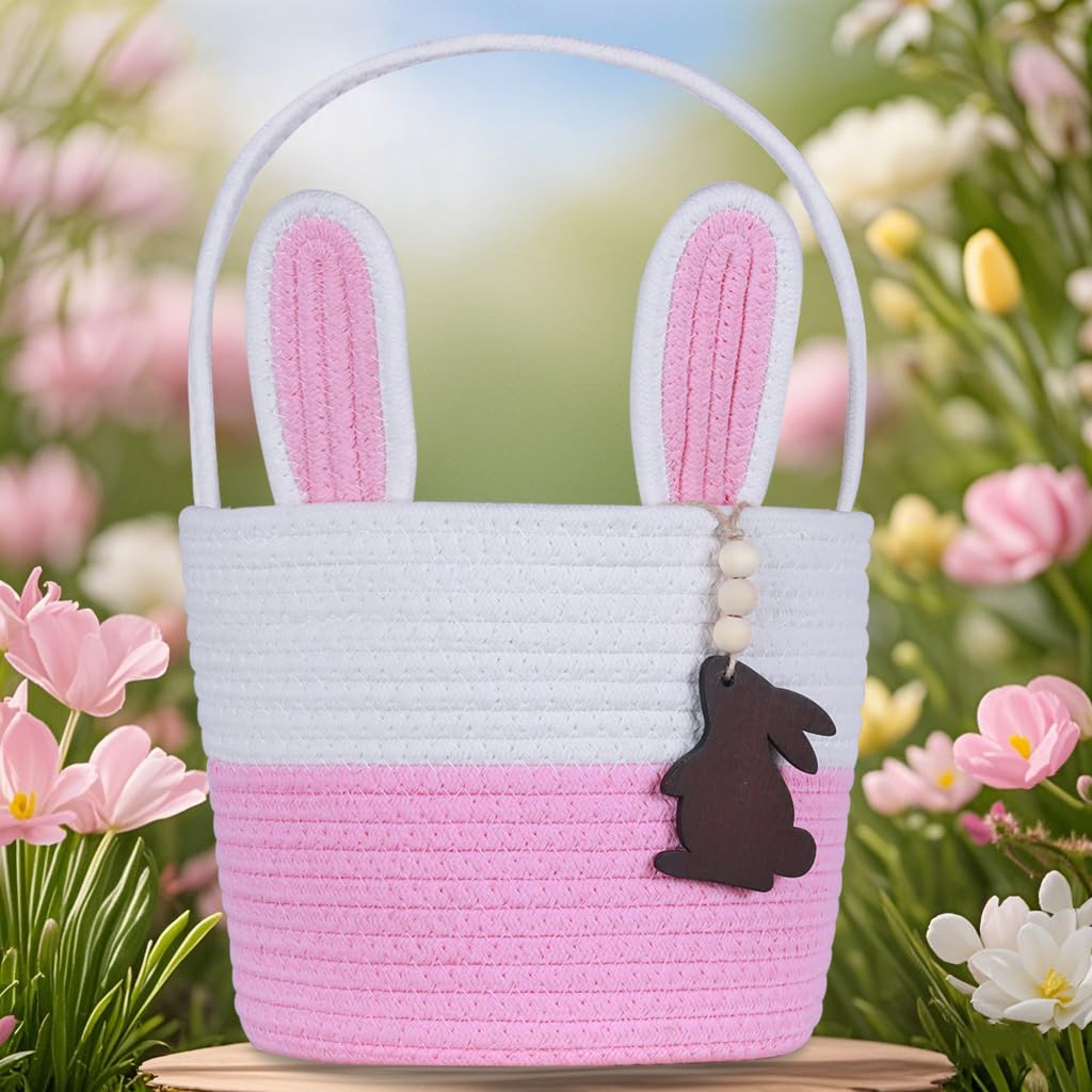 K-MLICE Easter Basket bunny ears removable for playful customization.