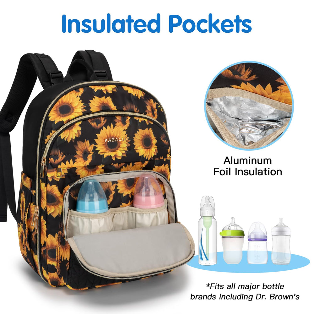 KABAQOO insulated pockets keep bottles warm or snacks ready for outings.