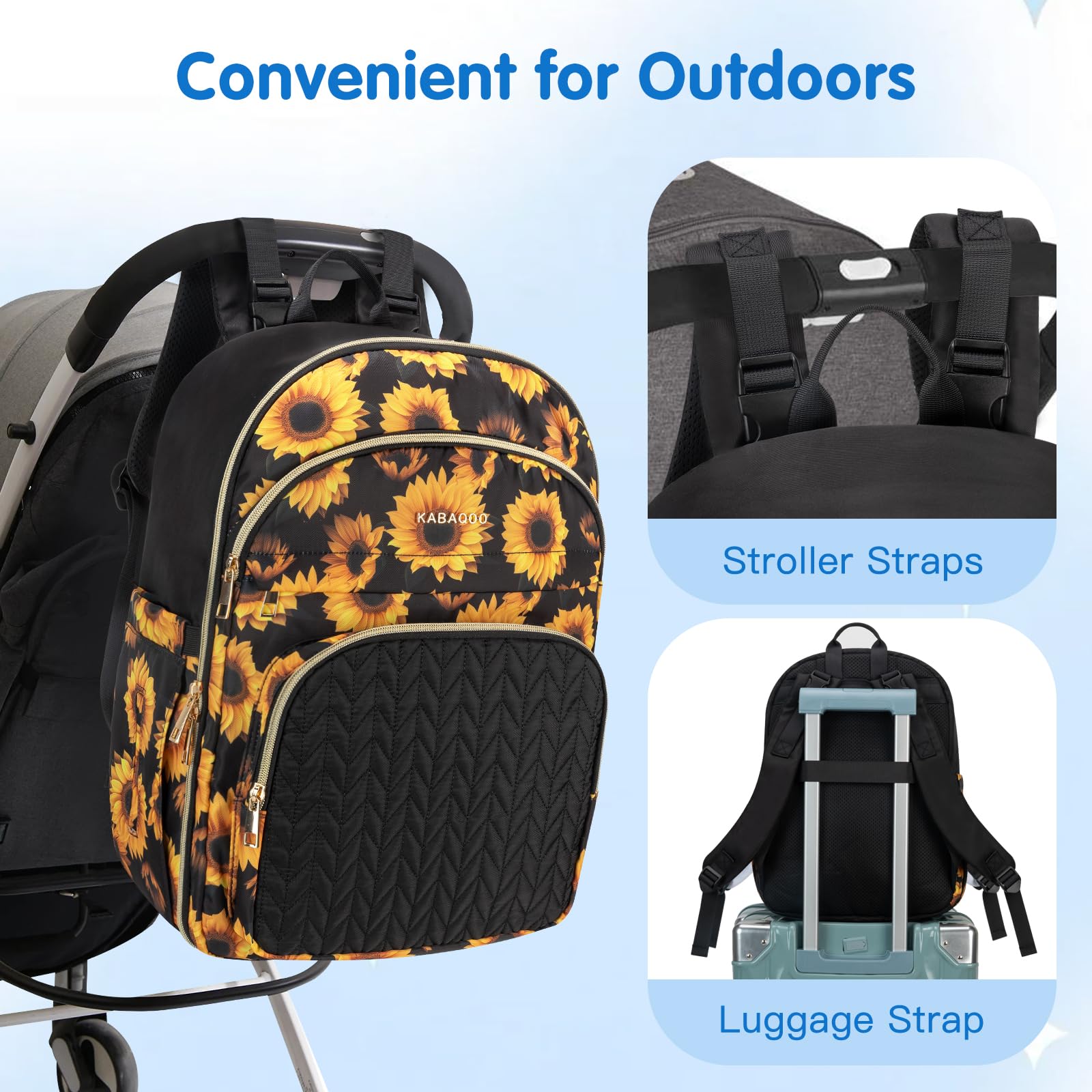 KABAQOO interior layout keeps items from shifting and clutter.
