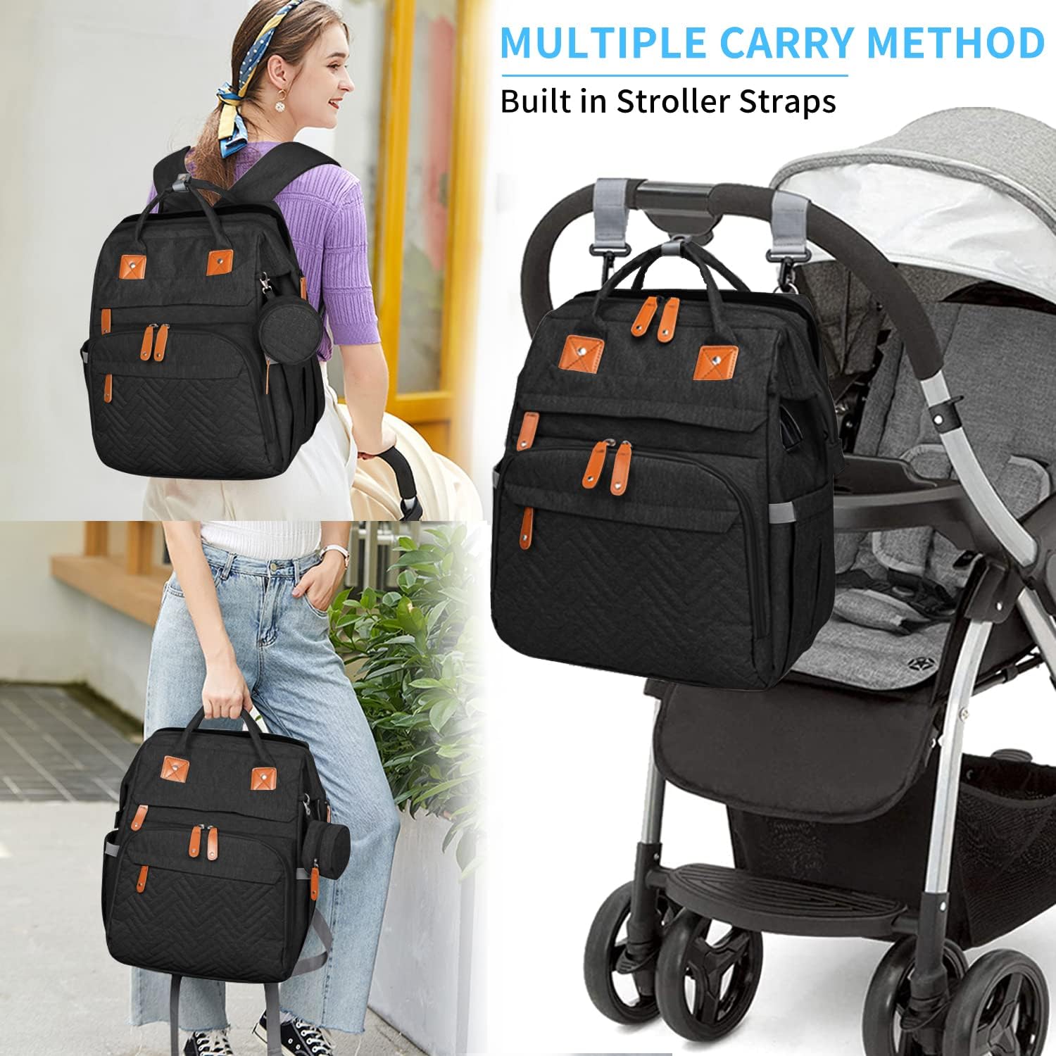 KABAQOO large interior capacity keeps baby items organized