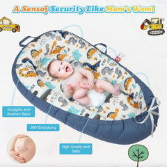 Kabirili baby lounger showing adjustable sizing for growing infants.