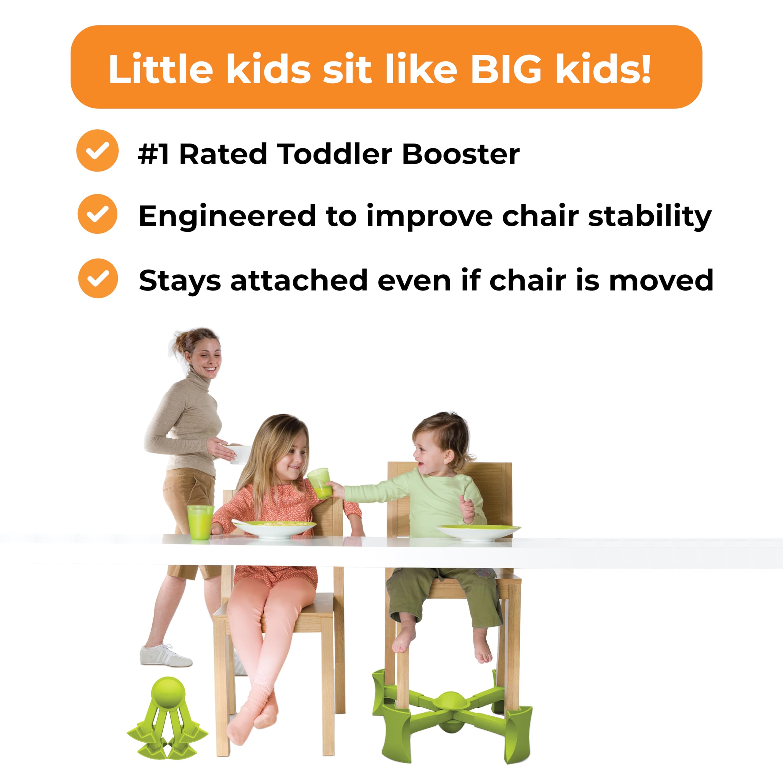 KABOOST booster seat shows no assembly required