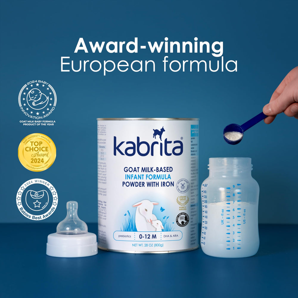 Kabrita prebiotics icon indicates gut-friendly benefits for infants.