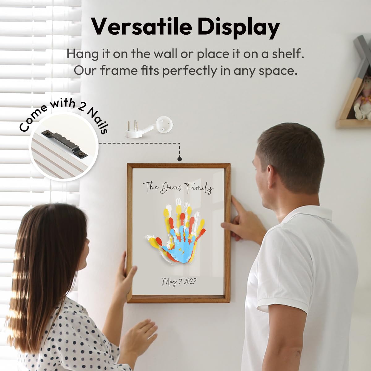 Kaciola durable wood frame for desktop or wall display