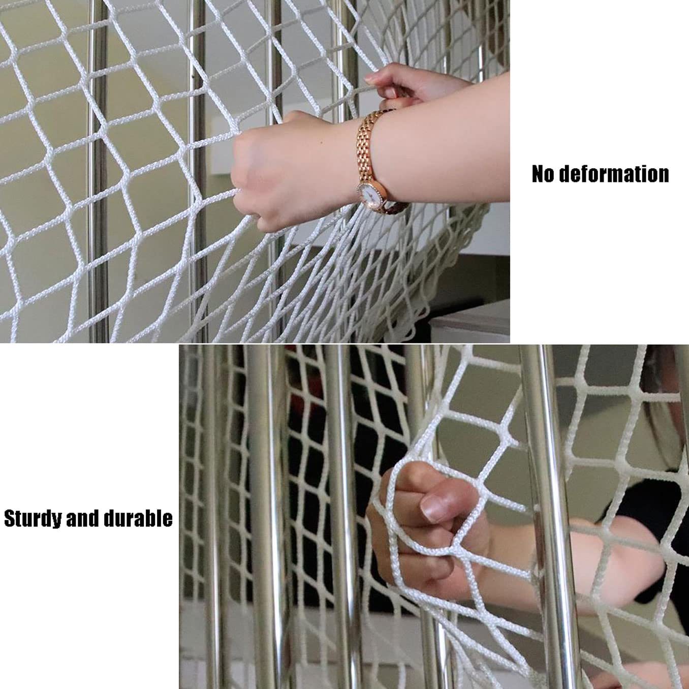 KACQIHTU patio barrier net creates a tidy boundary for gatherings and toys