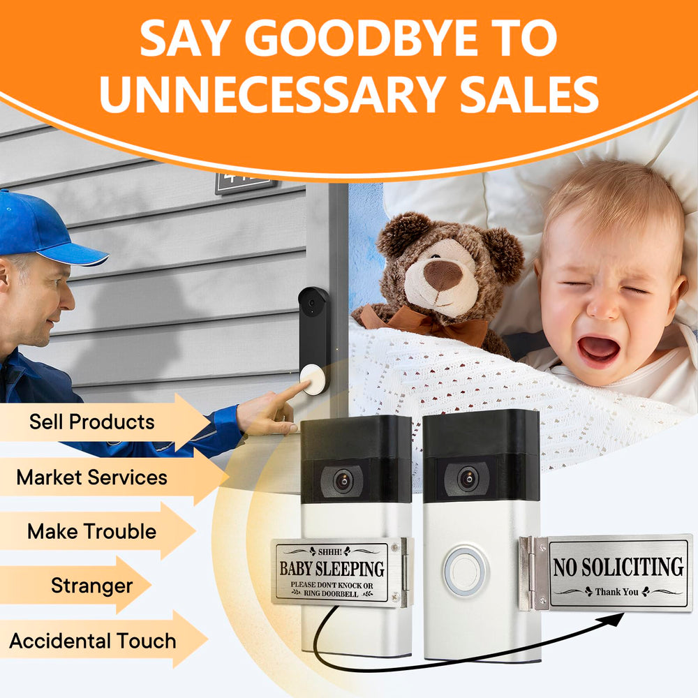 Kadezia doorbell cover silver installed horizontally demonstrates flexible placement