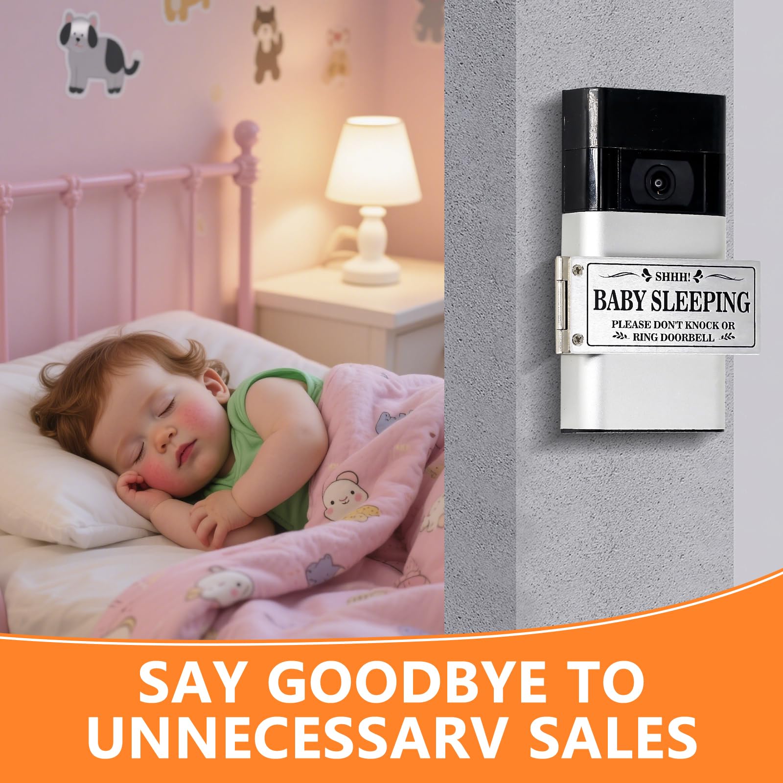 Kadezia doorbell cover silver blocks solicitations reducing interruptions