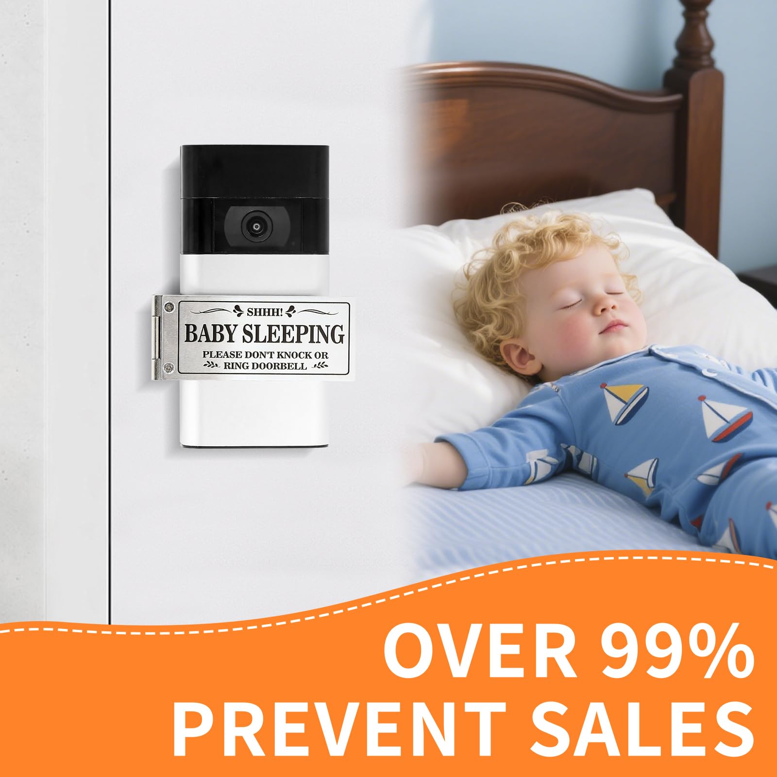 Kadezia doorbell cover silver weatherproof protects electronics from rain and sun
