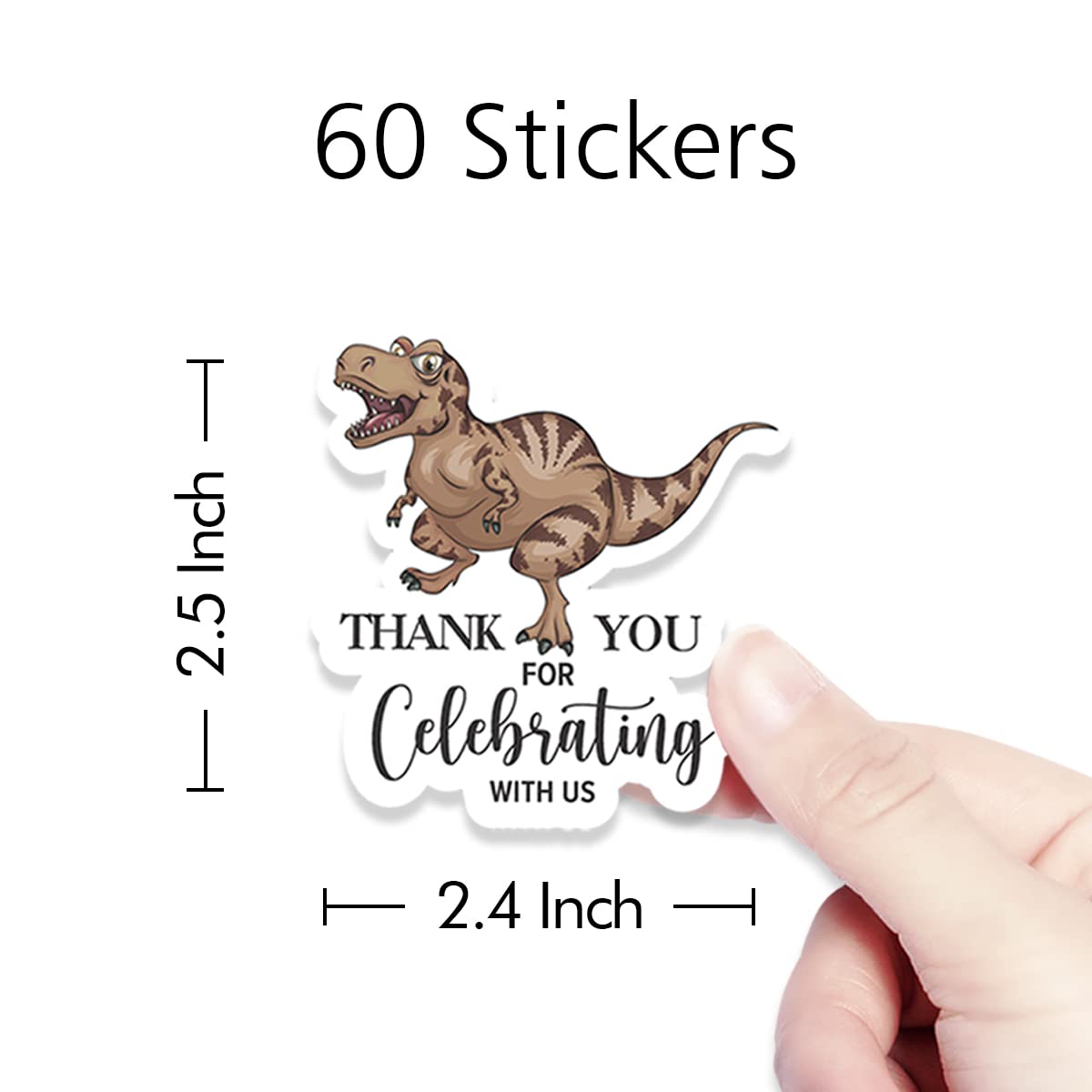 Kaecery dinosaur party stickers six designs for cute baby shower decor