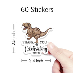 Kaecery dinosaur party stickers six designs for cute baby shower decor
