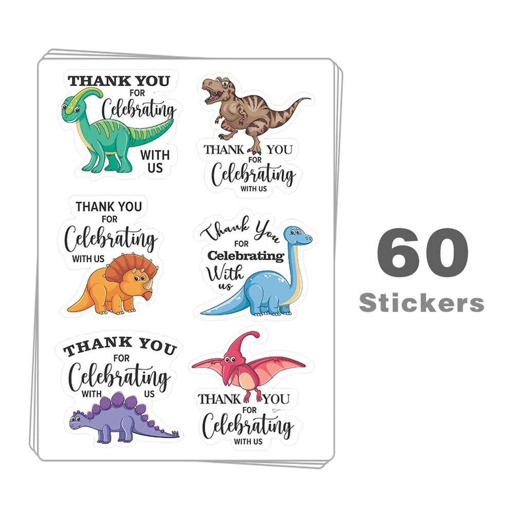 Kaecery large-size dinosaur labels ideal for gift tags and envelopes