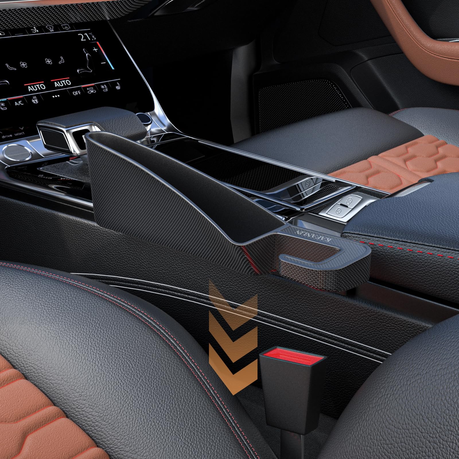 KAFANLIN car seat organizer gap provides quick access storage for belongings.